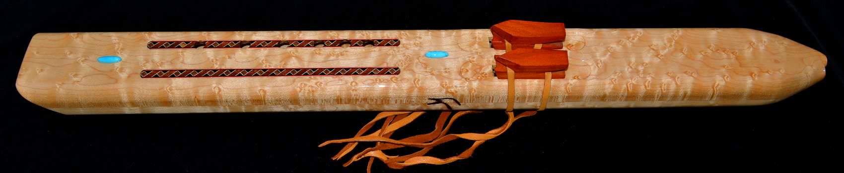 Native American Birds Eye Maple Drone Flute by  Laughing Crow