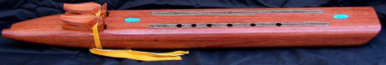 Native American Bubinga Drone Flute by Laughing Crow