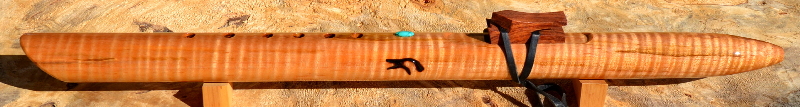 Ambrosia Tiger Maple A-m 432  Flute by Laughing Crow