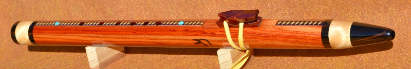 Buckeye Burl F-sharp minor Native American Style Flute by Laughing Crow