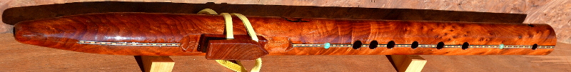 Gm Birds Eye Redwood Native American Style Flute