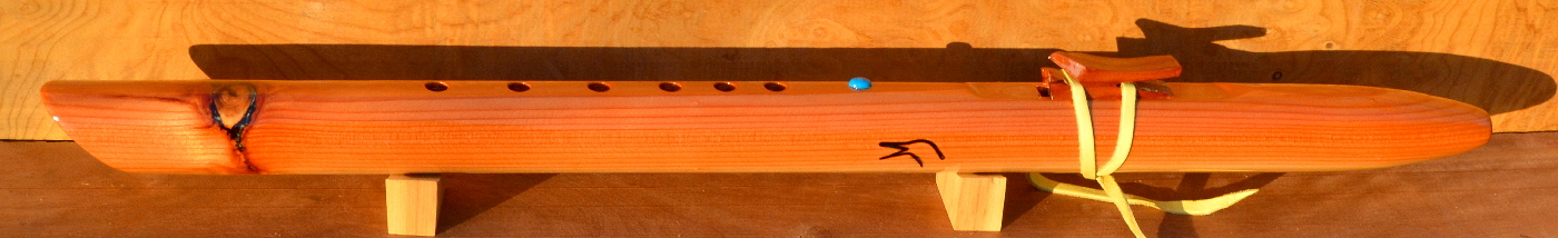 F-Sharp minor Redwood Flute with Knot